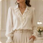 شومیز یقه هفت چین